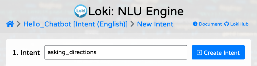 Intent Name
