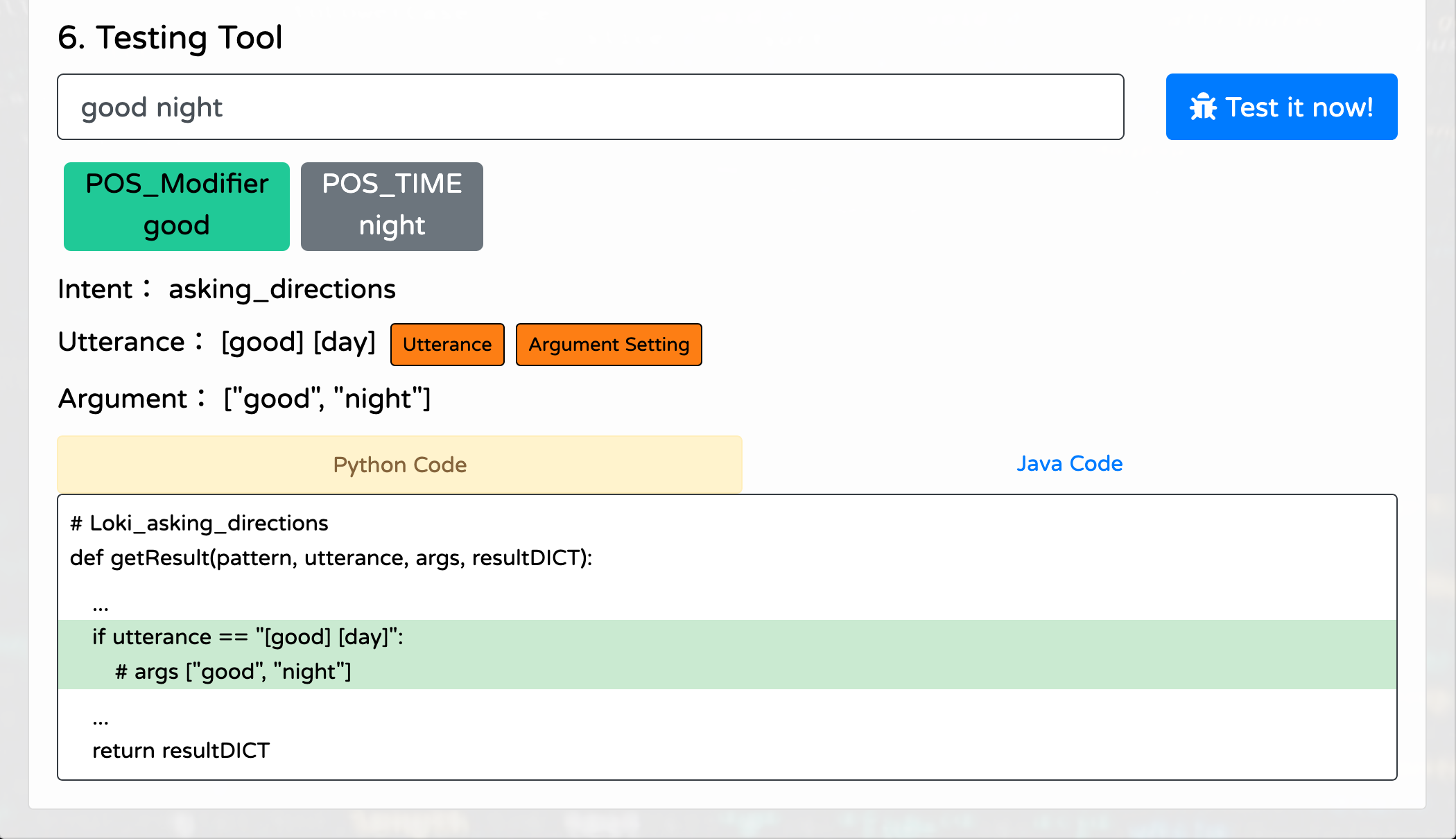 Test Intent