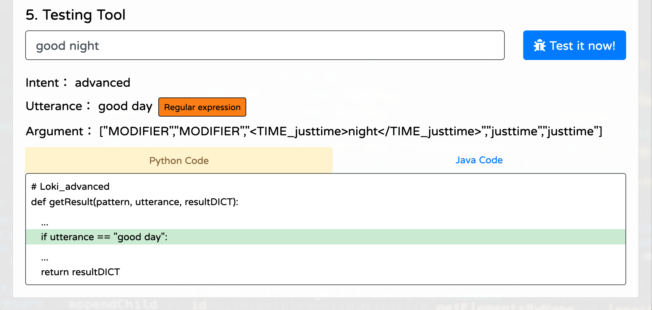 Test Intent